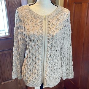 Chicos Zip Cardigan